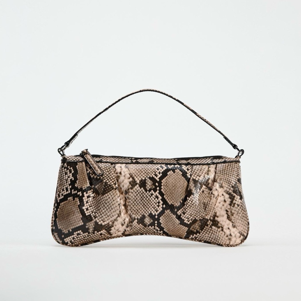ZARA ANIMAL SKIN EFFECT SHOULDER BAG